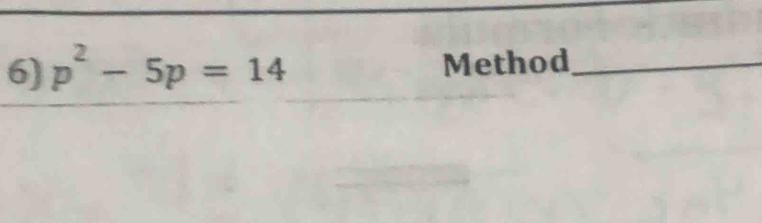 p^2-5p=14 Method_