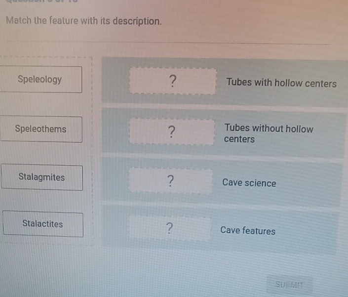 Match the feature with its description. 
s 
SU M!