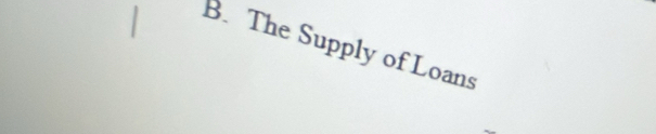 The Supply of Loans