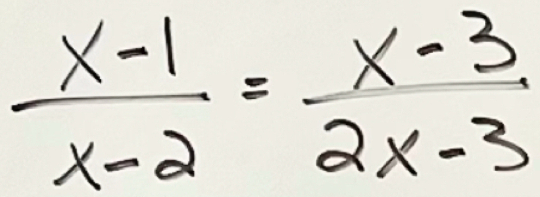  (x-1)/x-2 = (x-3)/2x-3 