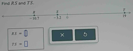 Find RS and TS.
RS=□
× 5
TS=□