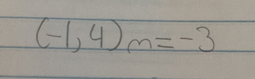 (-1,4)m=-3