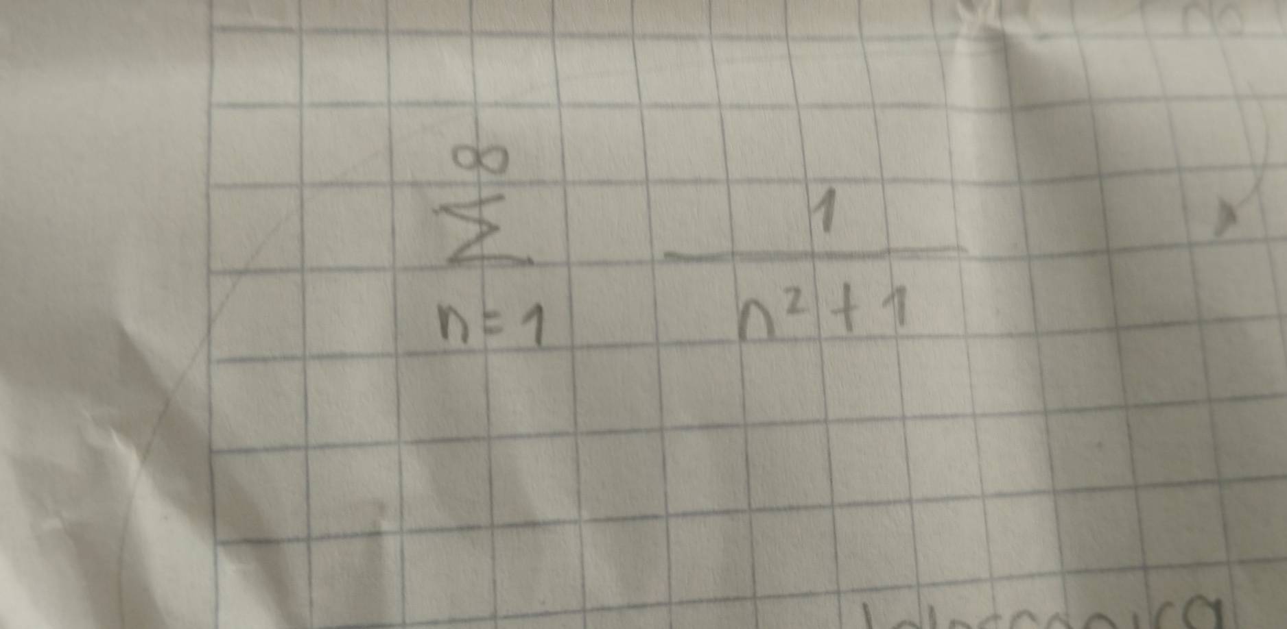 sumlimits _(n=1)^(∈fty) 1/n^2+1 