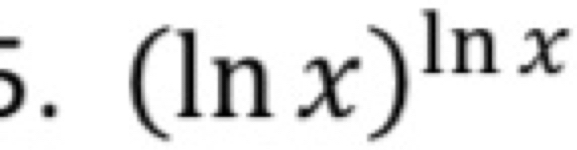 (ln x)^ln x