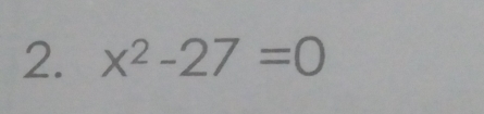 x^2-27=0