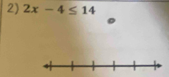 2x-4≤ 14