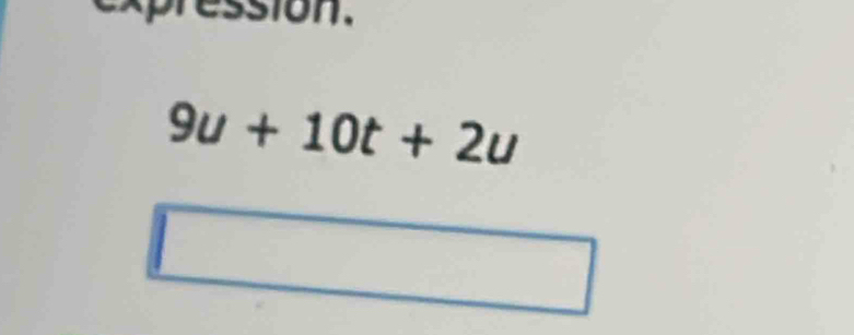 ession
9u+10t+2u