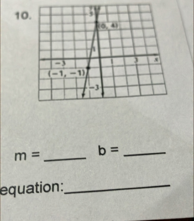 10
m= _
b= _
equation:_