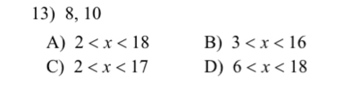 8, 10
A) 2 B) 3
C) 2 D) 6