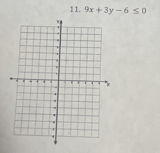 9x+3y-6≤ 0