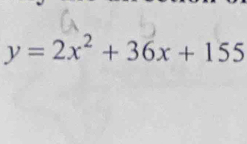 y=2x^2+36x+155