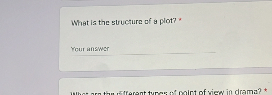 Solved: What is the structure of a plot? * Your answer What are the ...