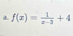 f(x)= 1/x-3 +4