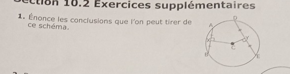 in 10.2 Exercices supplémentaires 
1. Énonce les conclusions que l’on peut tirer de 
ce schéma.