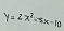 y=2x.5x-10