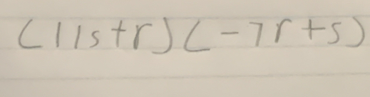 (11s+r)(-7r+5)