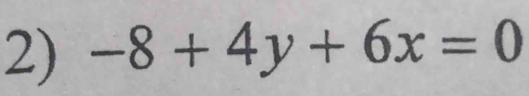 -8+4y+6x=0