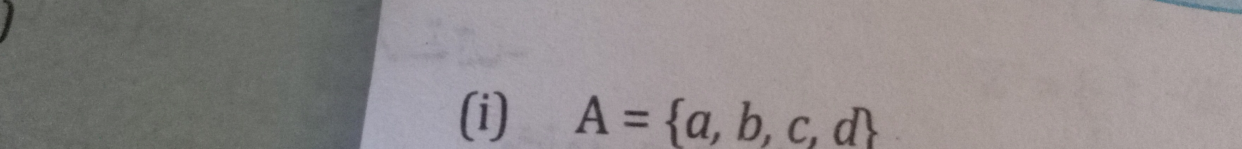 A= a,b,c,d