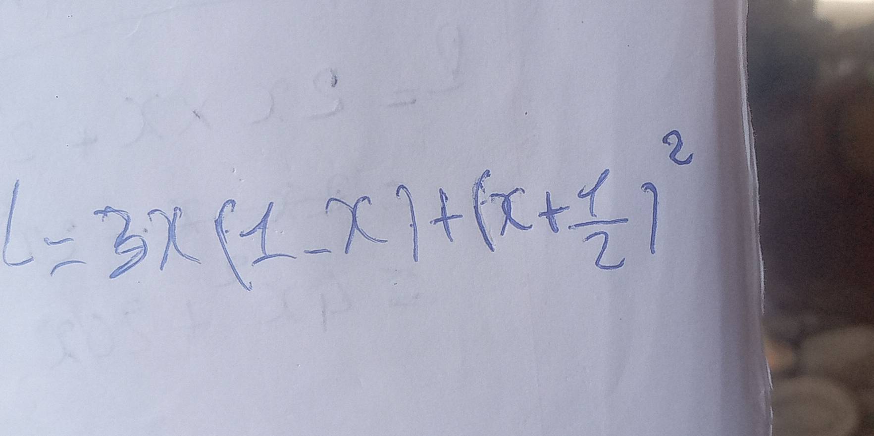 l=3* (1-x)+(x+ 1/2 )^2