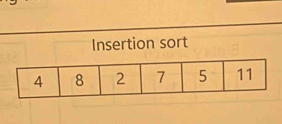 Insertion sort