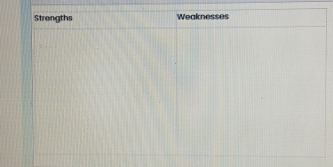 Strengths Weaknesses