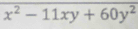 x^2-11xy+60y^2