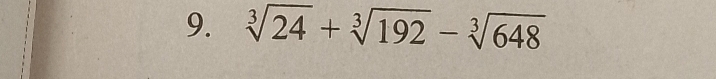 sqrt[3](24)+sqrt[3](192)-sqrt[3](648)