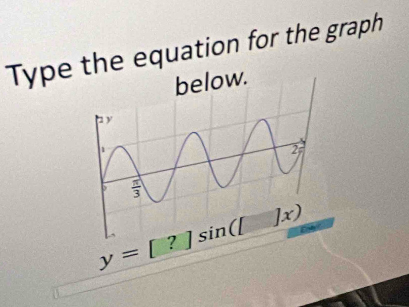 Type the equation for the graph
below.