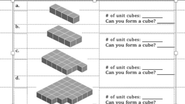 Can vou form a cube?