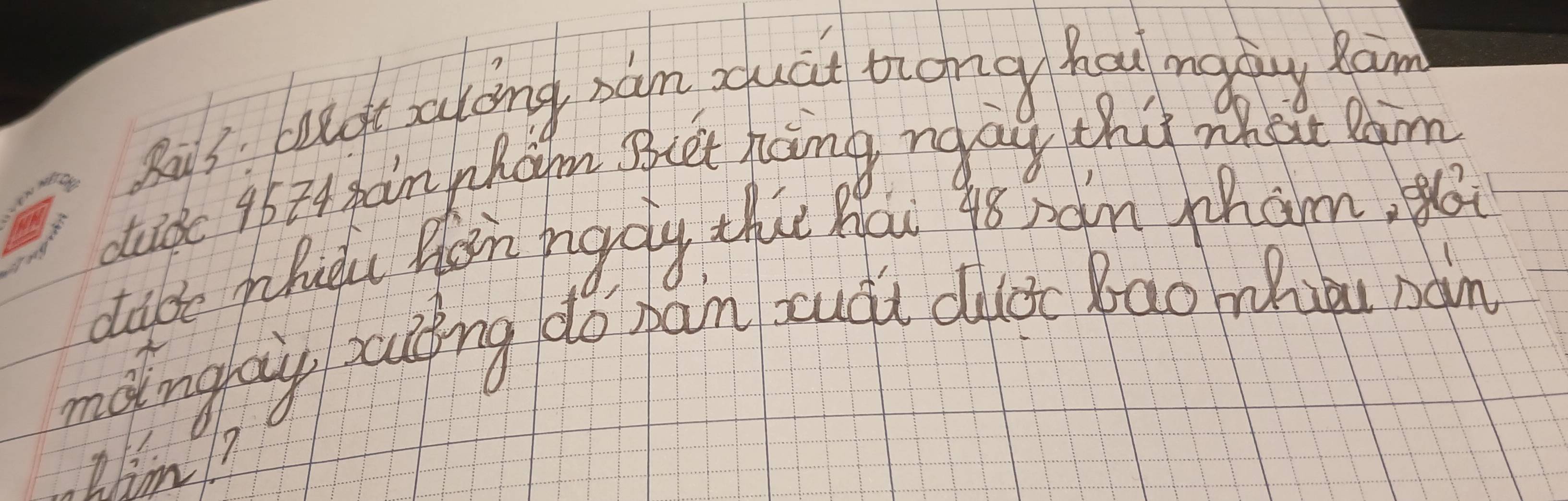 Rus: belat zalong sam auat zong ha maing Ran 
did 967tpanhoom Beet noing ngay thi what laim 
dabe hhudu Hon ngay the Mow is ram Mham, jo 
mdnglai suing do han suái du baomhuai nàn 
thim?