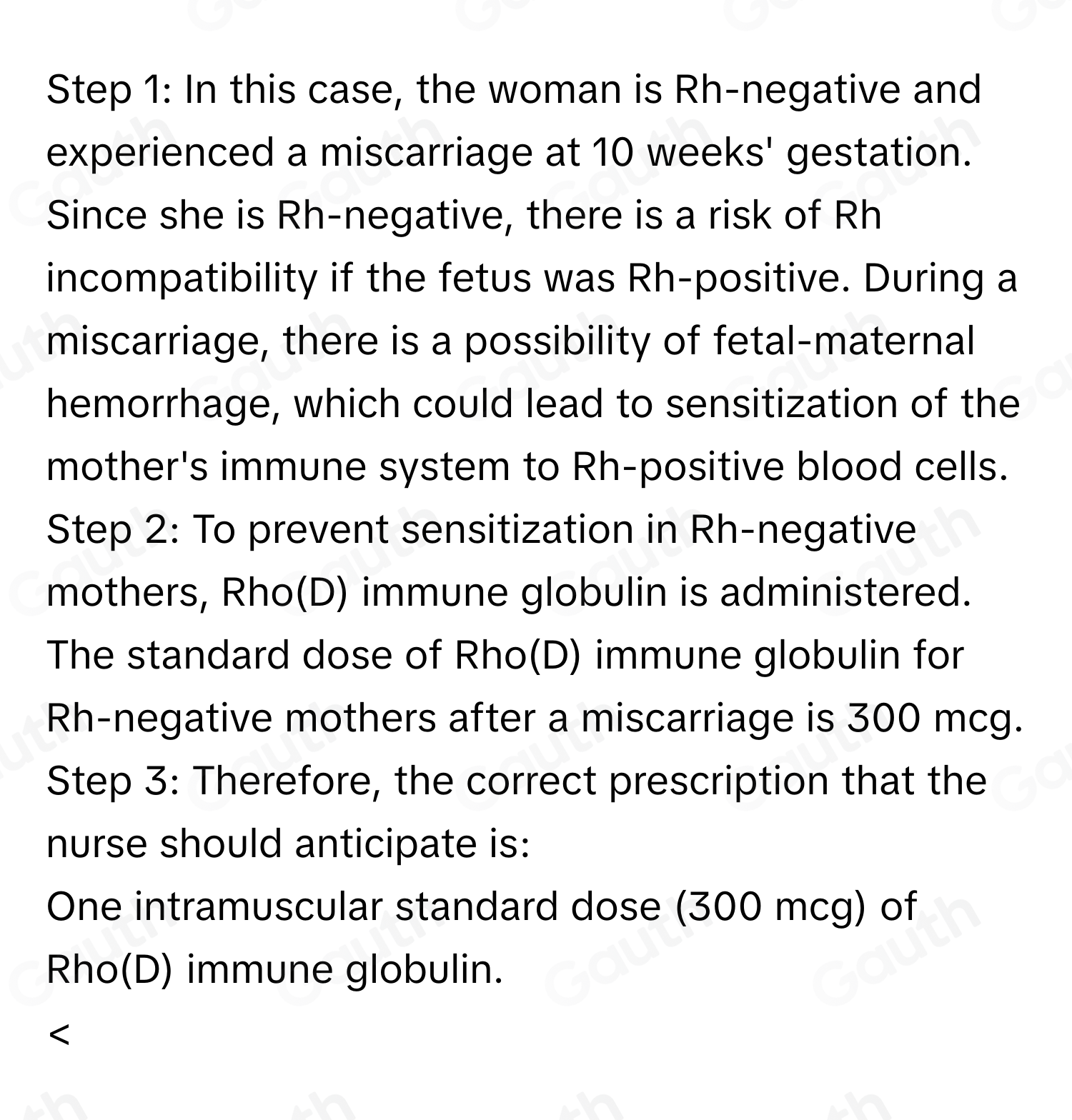 Solved: A 30 year old who is gravida 1, para 0 is experienced a ...