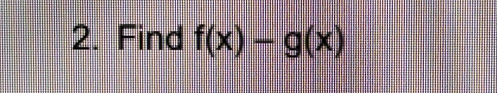 Find f(x)-g(x)