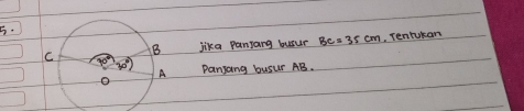 lika panjang busur  Tenrukon
Panjang busur AB.