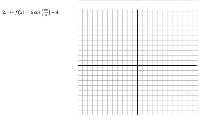 **f(x)=6cos ( π x/8 )-4