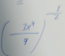 (frac (3x)^34)^- 1/2 