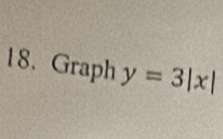 Graph y=3|x|