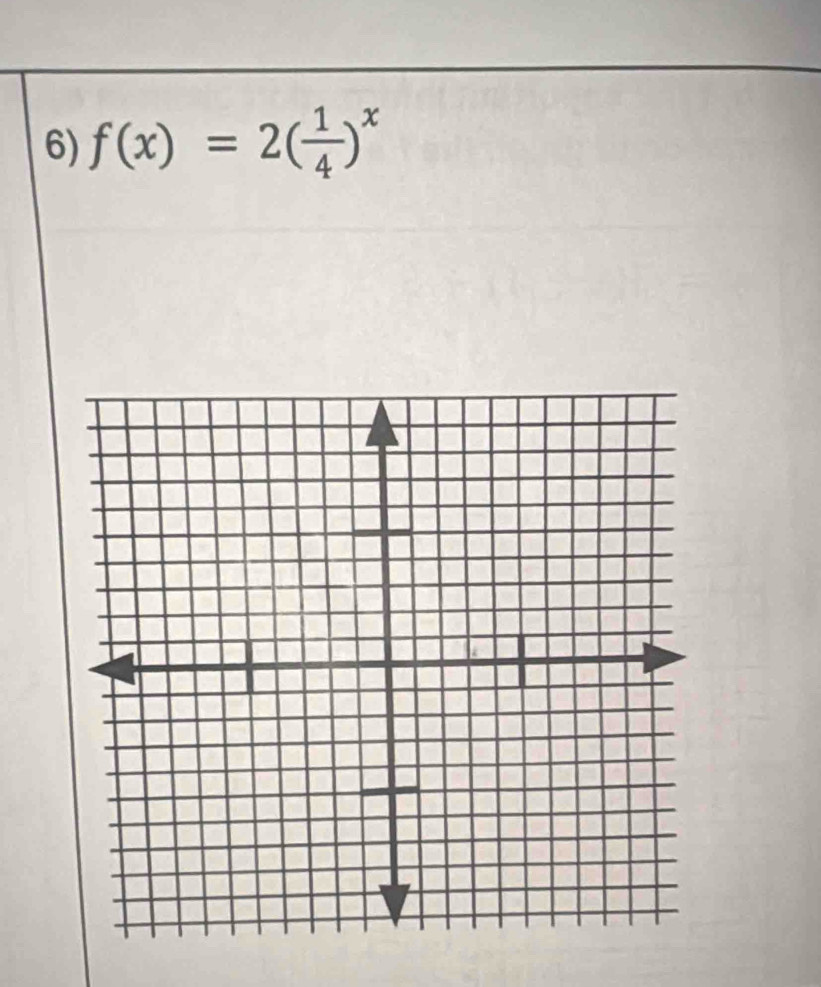 f(x)=2( 1/4 )^x