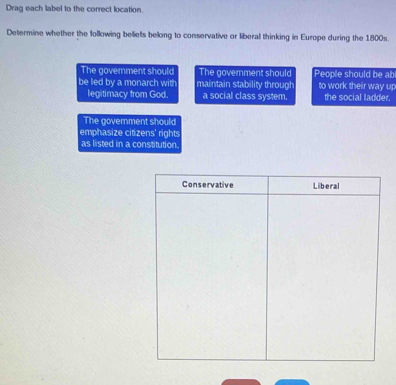 Solved: Drag each label to the correct location. Determine whether the ...