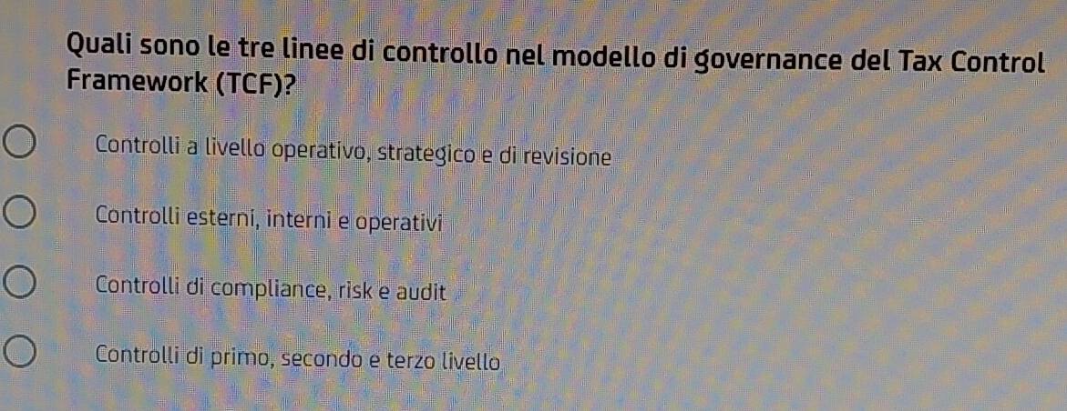Risolto:Quali sono le tre linee di controllo nel modello di governance ...