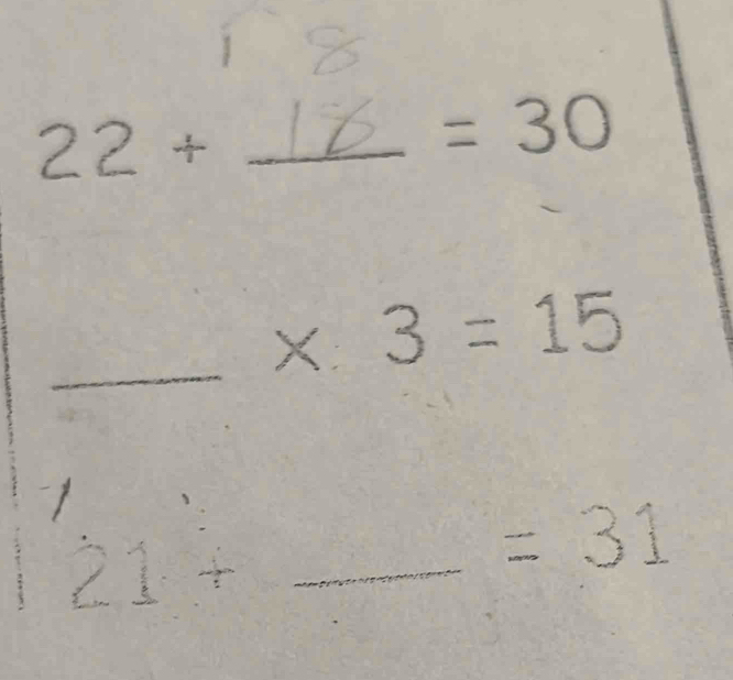 22+
=30
_
x3=15
_ 21+
=31