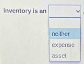 Inventory is an