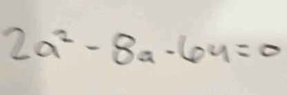 2a^2-8a-64=0