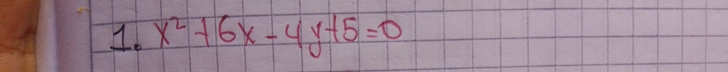 x^2+6x-4y+5=0