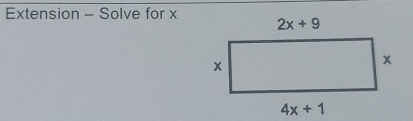 Extension - Solve for x