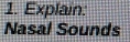 Explain: 
Nasal Sounds