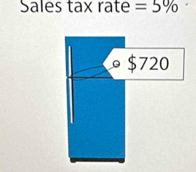 Sales tax rate =5%