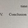 time. 
V. Conclusion