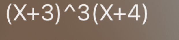 (X+3)^wedge 3(X+4)