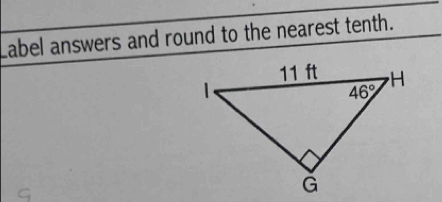 Label answers and round to the nearest tenth.