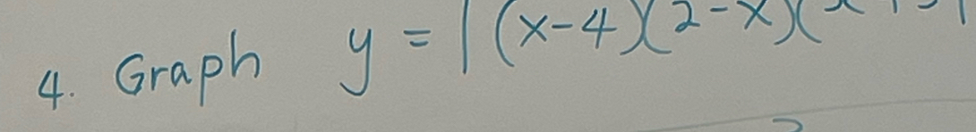 Graph y=|(x-4)(2-x)(x+-